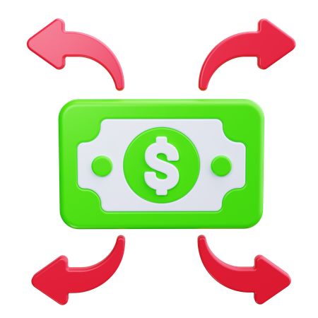 Cash Outflow  3D Icon