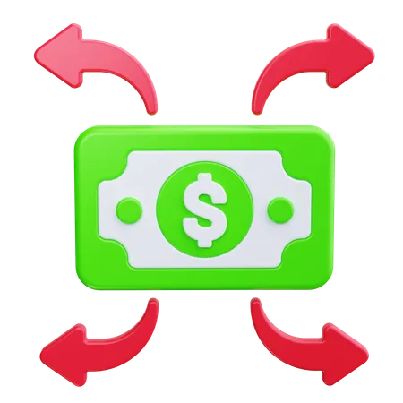 Cash Outflow  3D Icon