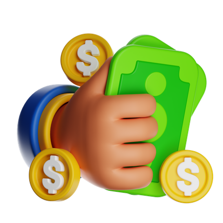 Cash Payment  3D Icon