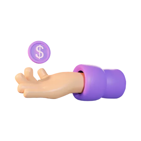 Cash Payment  3D Icon