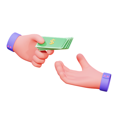 Cash Payment  3D Icon