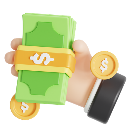 Cash payment  3D Icon