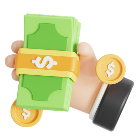 Cash payment  3D Icon