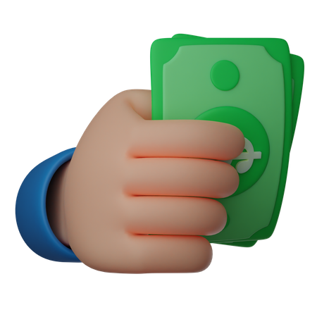 Cash Payment  3D Illustration