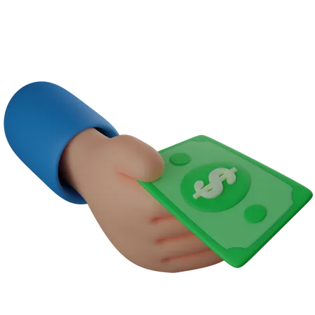 Cash Payment  3D Illustration