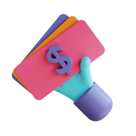 Cash Payment  3D Illustration