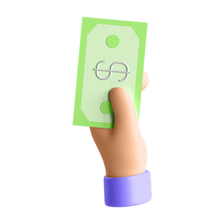 Cash Payment  3D Illustration