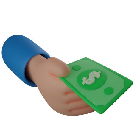 Cash Payment 3D Illustration