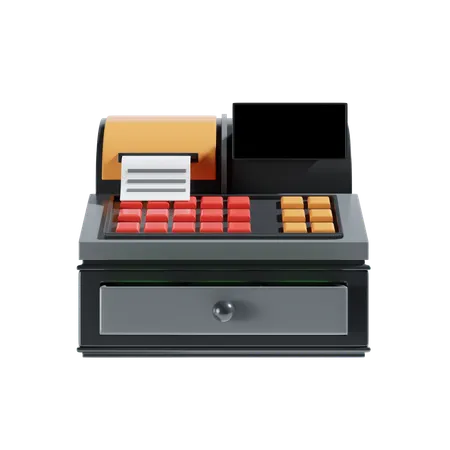 Cash register  3D Illustration