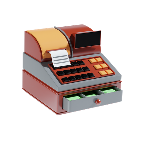 Cash register  3D Illustration