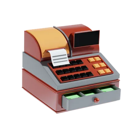 Cash Register 3 D Icon 3D Illustration