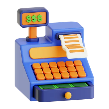 3 D Cash Register Icon 3D Icon