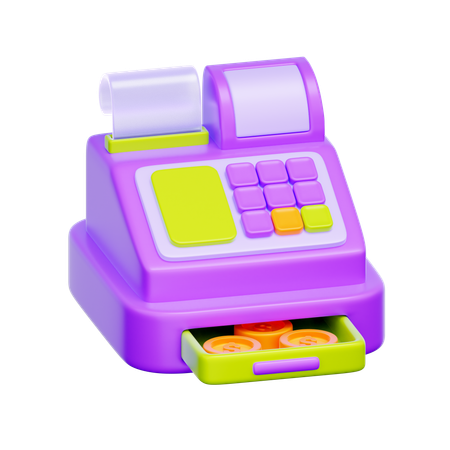 금전 등록기  3D Icon