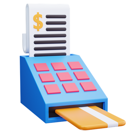 금전 등록기  3D Icon