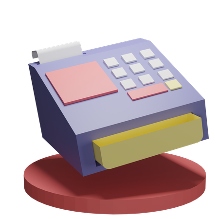 Cash register  3D Illustration