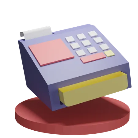 Cash register  3D Illustration