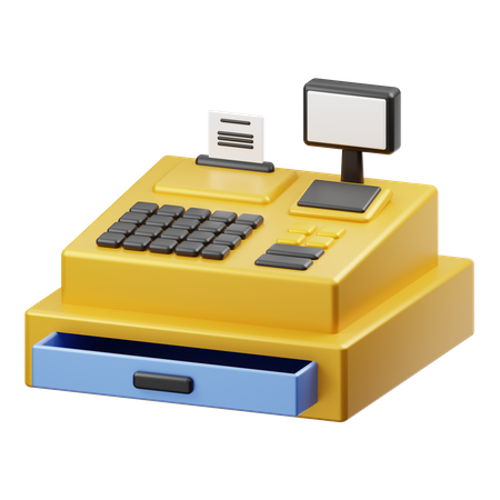 Cash Register  3D Illustration