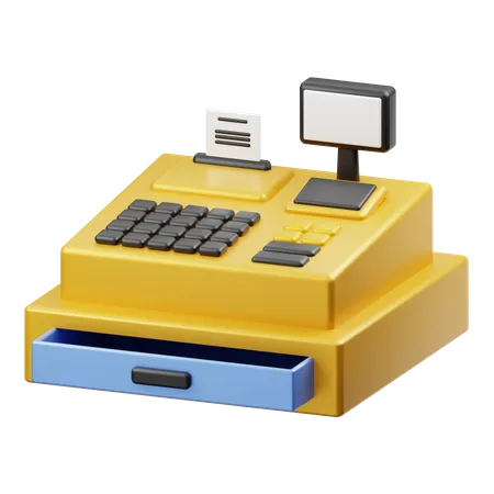 Cash Register  3D Illustration