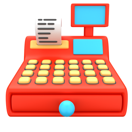 Cash Register  3D Illustration