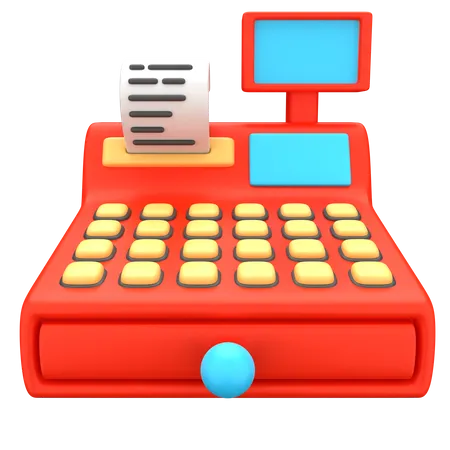 Cash Register  3D Illustration