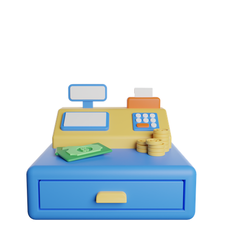 Cash Register  3D Illustration