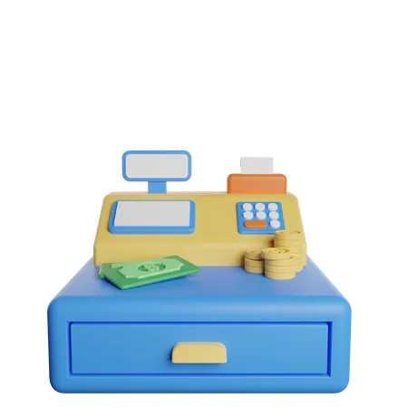 Cash Register  3D Illustration