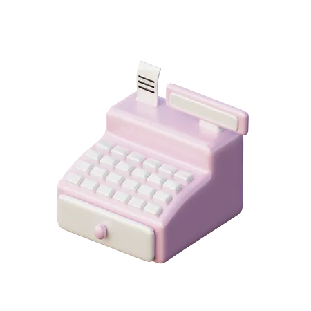 Cash Register  3D Illustration