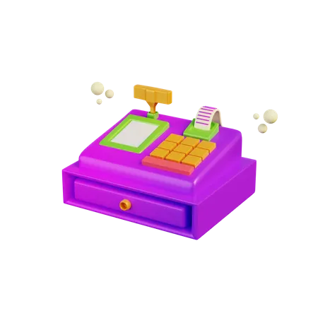 Cash Register  3D Illustration