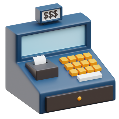 Cash Register  3D Illustration