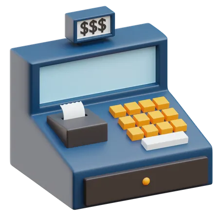 Cash Register  3D Illustration