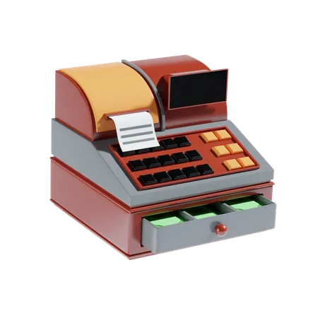 Cash register  3D Illustration