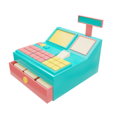 Cash Register  3D Illustration