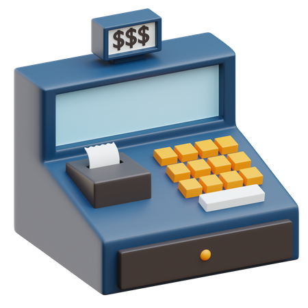 Cash Register 3D Illustration