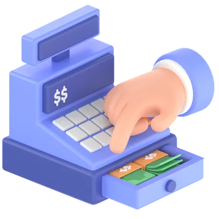 Cashier Payment 3D Icon