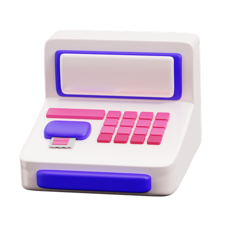 Cash Register Machine  3D Icon