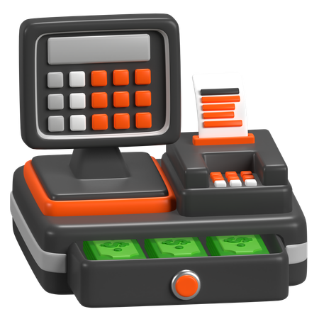 Cash Register Machine  3D Icon