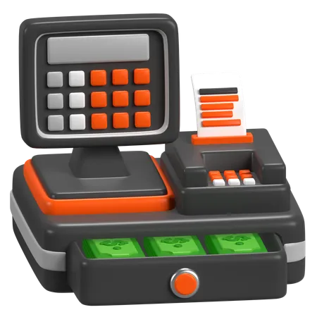 Cash Register Machine  3D Icon