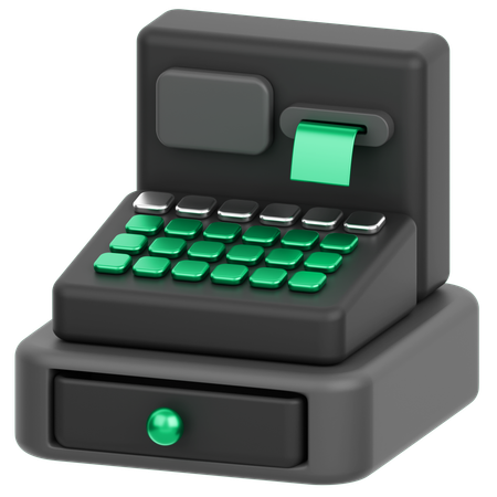 Cash Register Machine  3D Icon