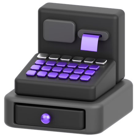 Cash Register Machine  3D Icon