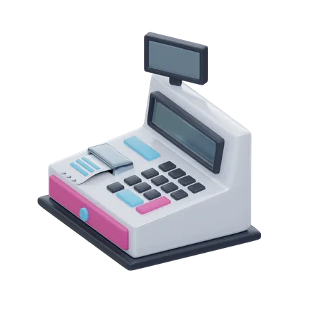 Cash Register Machine 3D Icon