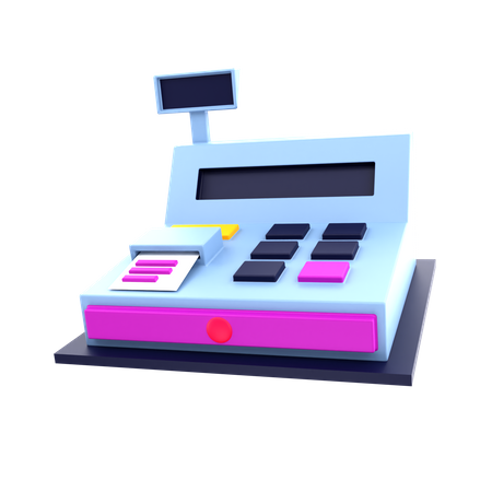 Cash Register Machine  3D Icon