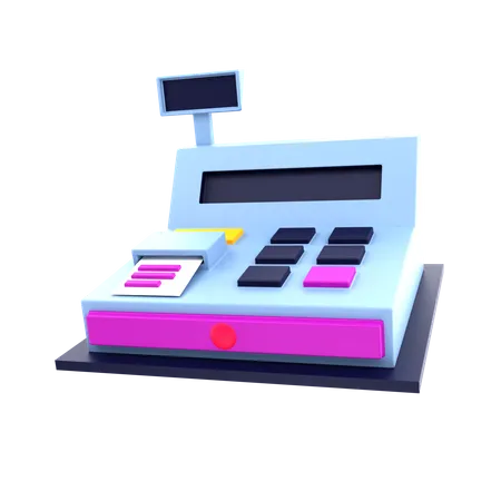 3 D Render Cash Register Illustration 3D Icon