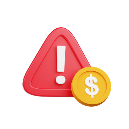 Cash Risk  3D Icon
