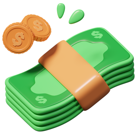 Cash Stack  3D Icon