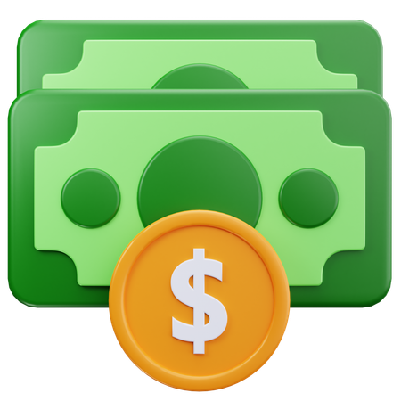 Cash Stack  3D Icon