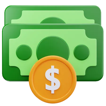 Cash Stack  3D Icon