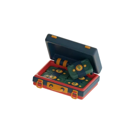 Cash Suitcase  3D Icon