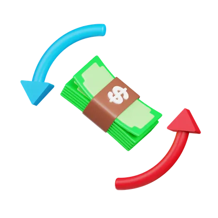 現金取引  3D Icon