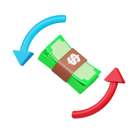 Cash Transactions  3D Icon