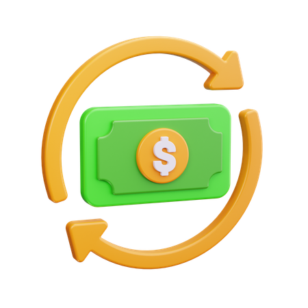 Cash Transfer  3D Icon